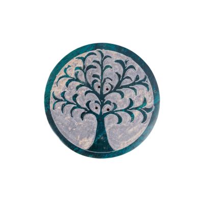 Marmurowy stojak na kadzidełka Drzewo życia – niebieski