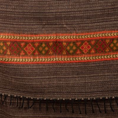 Akrylowa chusta / krata Kangee Brown Stripes Large India