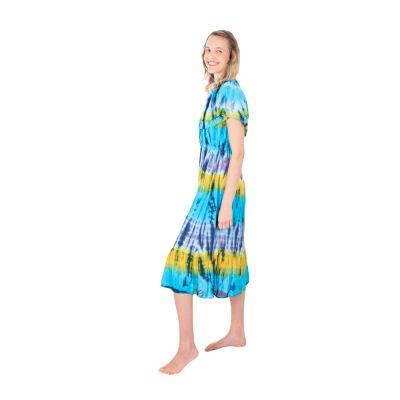 Długa batikowa sukienka z falbankami Annabelle Dream Thailand