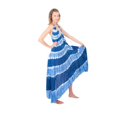 Długa batikowa sukienka Tripta Shades of Blue | UNI