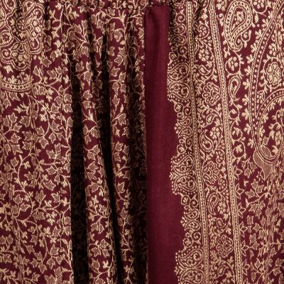 Ciepłe akrylowe spodnie tureckie Damini Burgundy India
