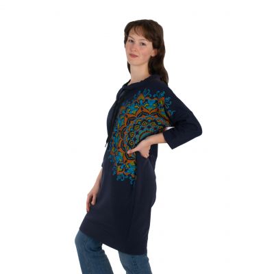 Bluza sukienkowa z mandalami Alisha Dark Blue Nepal