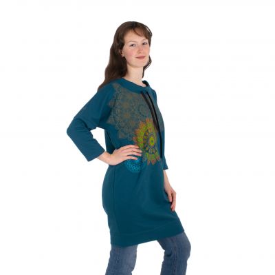 Bluza sukienkowa z mandalami Alisha Petrol Blue Nepal