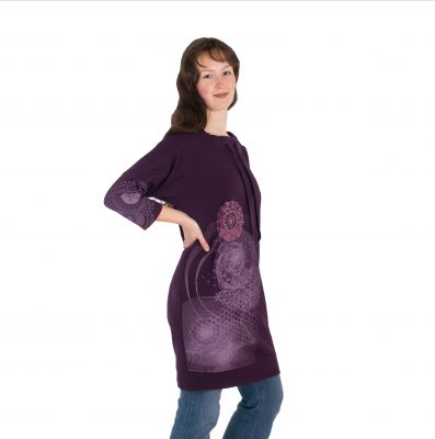 Bluza sukienkowa z mandalami Alisha Purple Nepal