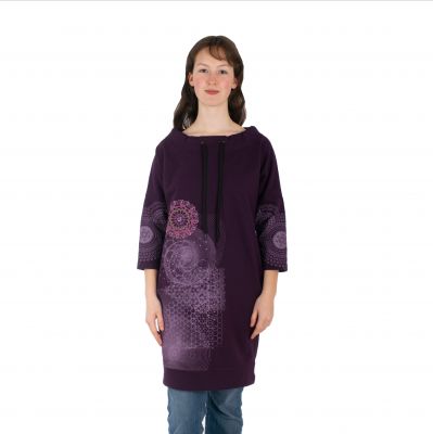 Bluza sukienkowa z mandalami Alisha Purple | S/M, L/XL, XXL/XXXL