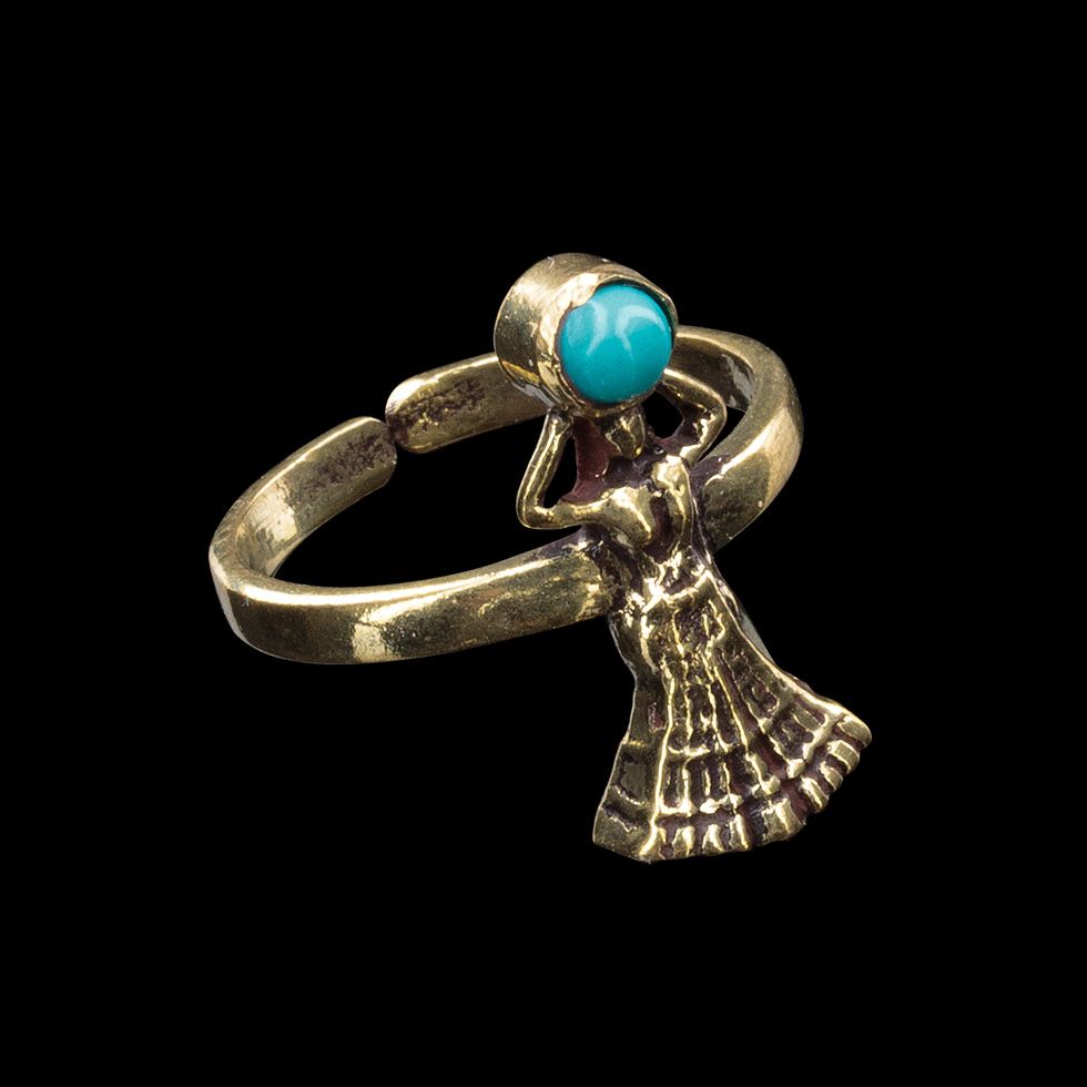 Pierścień na stopę z mosiądzu Nefertari Turkenit 1 India