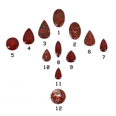 Cięty kamień półszlachetny – Jaspis Brekcja | 1, 3, 4, 5, 6, 7, 8, 9, 10, 11, 12