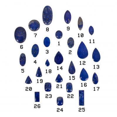 Cięty kamień półszlachetny - Lapis Lazuli | 1, 2, 3, 4, 5, 6, 7, 8, 9, 10, 11, 13, 14, 15, 16, 17, 18, 19, 21, 22, 24, 25, 26