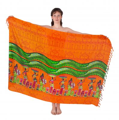 Sarong / pareo / chusta plażowa African Women Orange