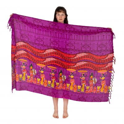 Sarong / pareo / chusta plażowa African Women Purple