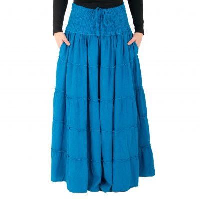 Długa spódnica etno / hippie Bhintuna Cobalt Blue niebieska Nepal