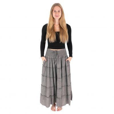 Długa spódnica etno / hippie Bhintuna Grey szara | S/M, L/XL, XXL/XXXL