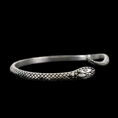 Bransoletka etniczna z niemieckiego srebra w kształcie węża Snake 4 India