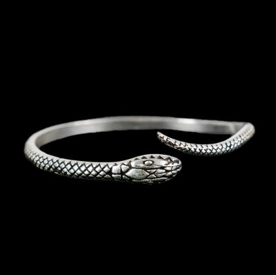 Bransoletka etniczna z niemieckiego srebra w kształcie węża Snake 4