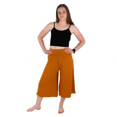 Szerokie spodnie / Kuloty Angelica Mustard Yellow 3/4 | UNI