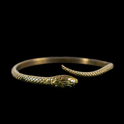 Bransoletka etniczna z mosiądzu w kształcie węża Snake 3 India
