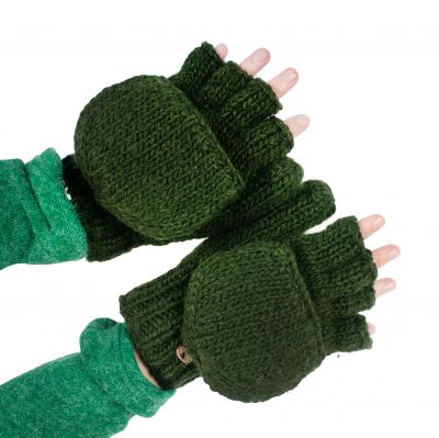 Rękawice wełniane Butwal Green