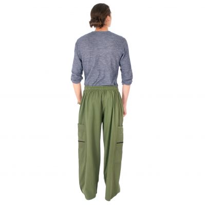 Męskie bawełniane spodnie zielone Taral Green Nepal