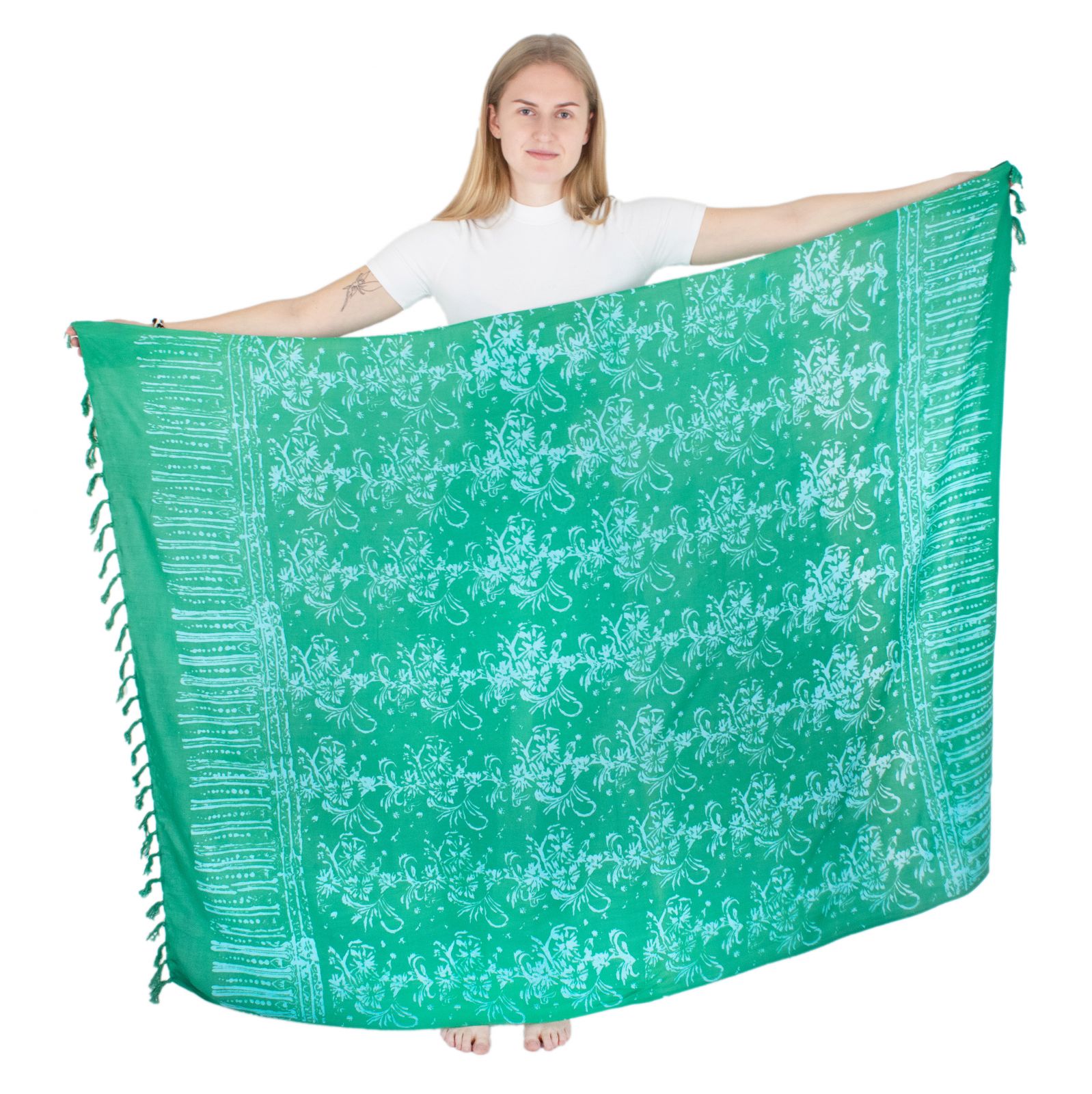 Batikowy sarong / pareo Ningrum Green Indonesia