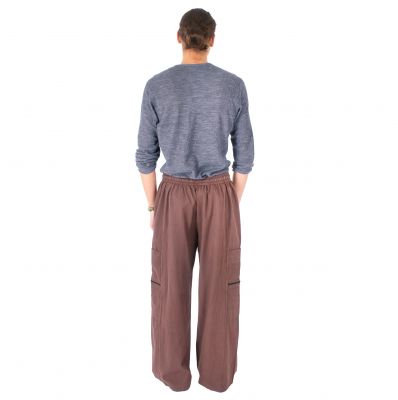Męskie bawełniane spodnie brązowe Taral Brown Nepal