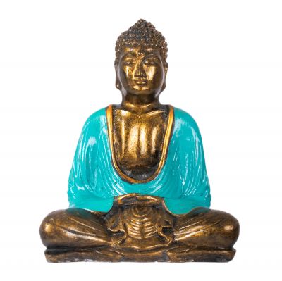 Statuetka z żywicy malowana Barwny Budda 16 cm (1)
