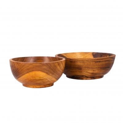 Miski wykonane z drewna suar | ⌀ 12 cm, ⌀ 15 cm, ⌀ 18,5 cm, Zestaw wszystkich 3 rozmiarów w obniżonej cenie
