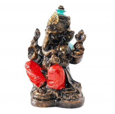 Zdobiona statuetka wykonana z żywicy Barwny Ganesha 1 Indonesia