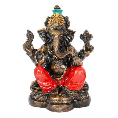 Zdobiona statuetka wykonana z żywicy Barwny Ganesha 1