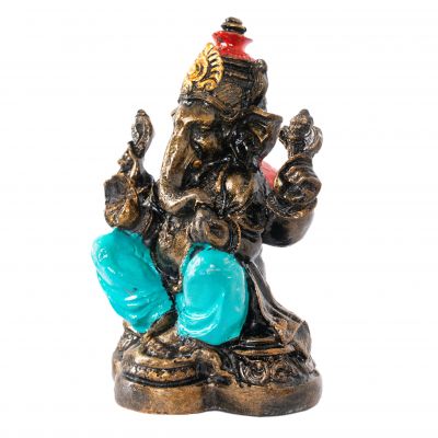 Zdobiona statuetka wykonana z żywicy Barwny Ganesha 2 Indonesia