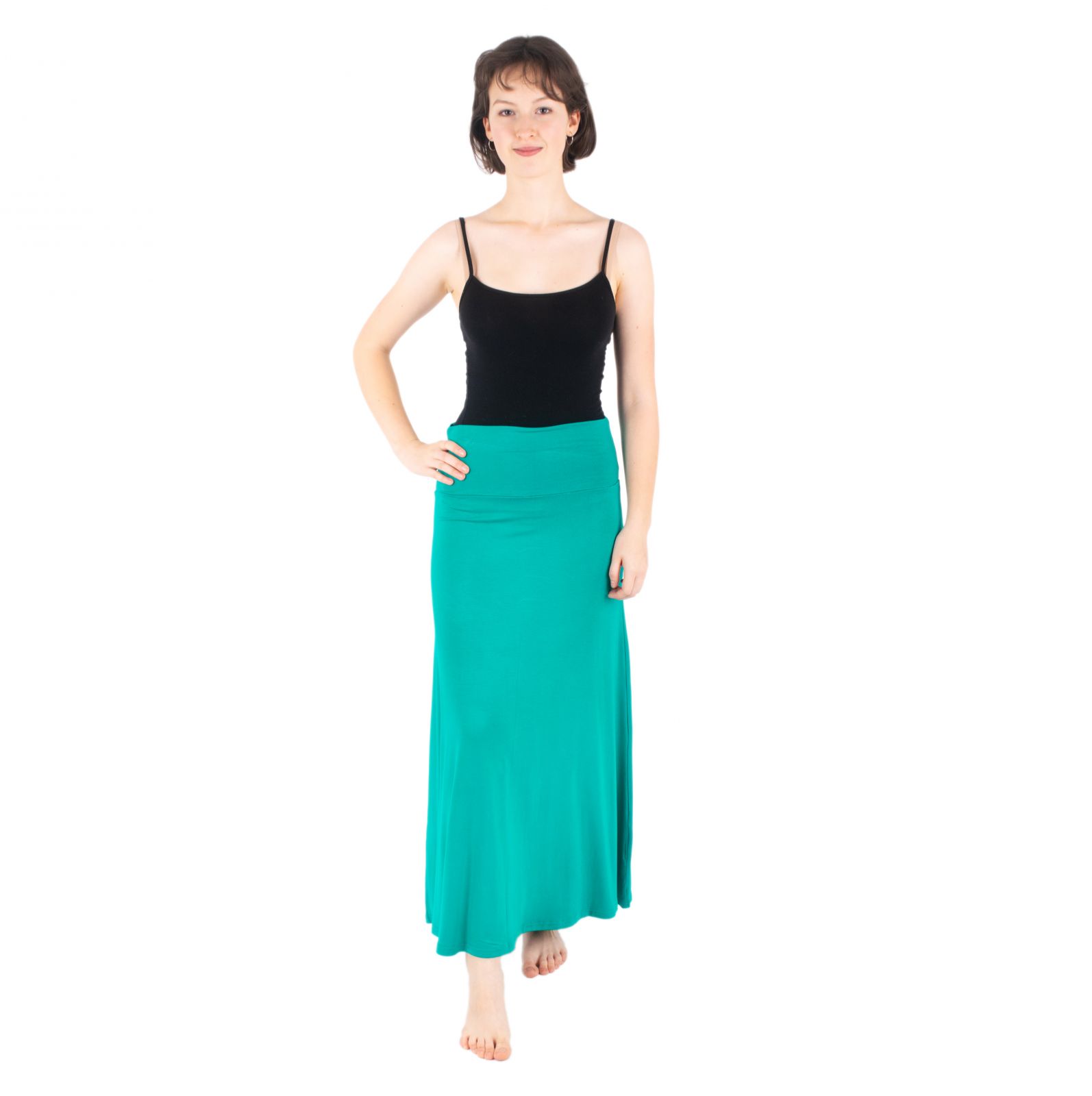 Długa spódnica w jednolitym kolorze Panjang Persian Green Thailand
