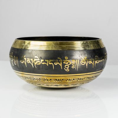 Grawerowana tybetańska misa Oczy Buddy 4 Nepal