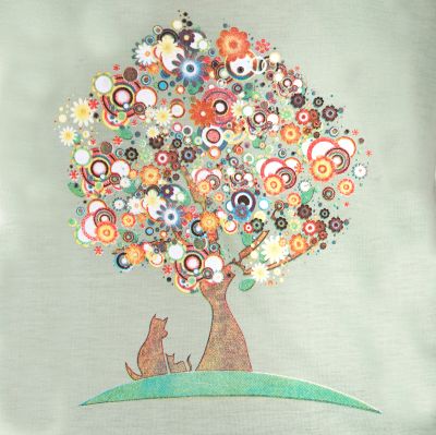 Damska koszulka z krótkim rękawem Darika Tree of Friendship Pistachio green Thailand