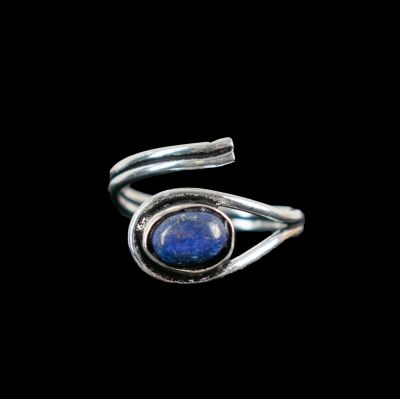 Pierścień z niemieckiego srebra Ovidie Lapis Lazuli