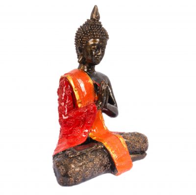 Statuetka z żywicy malowana Barwny Budda 20 cm Indonesia