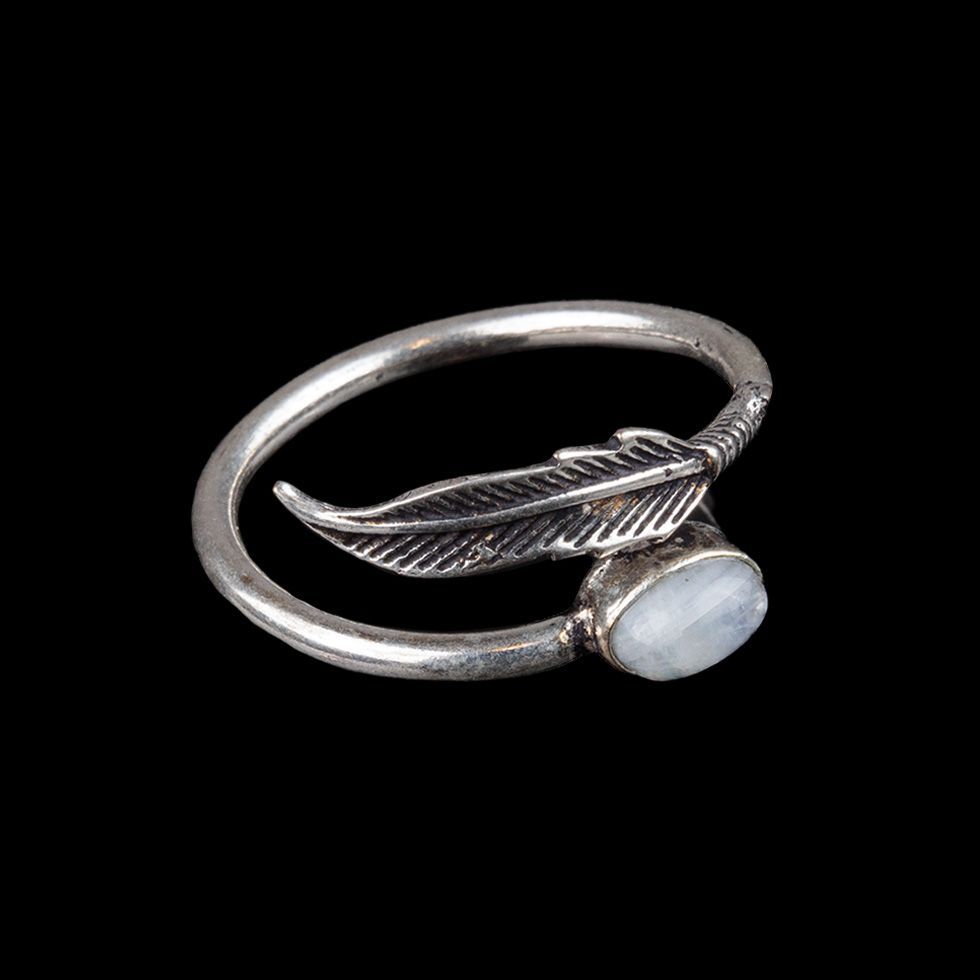 Pierścień z niemieckiego srebra Fairuzam Kamień księżycowy India