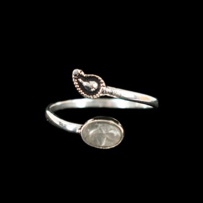 Pierścień z niemieckiego srebra Laurentie Labradoryt India