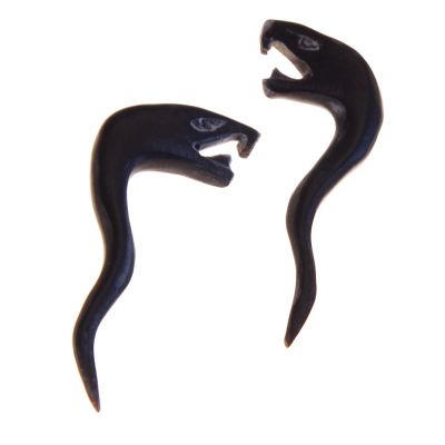 Rozszerzalny piercing do uszu z rogu - Węże | ⌀ 4 mm