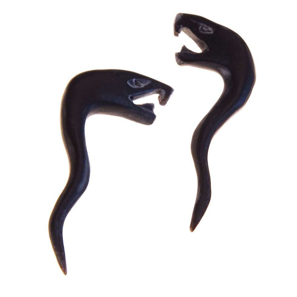 Rozszerzalny piercing do uszu z rogu - Węże Indonesia