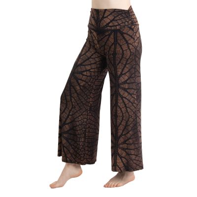 Szerokie spodnie / Kuloty Yvette Leaf Brown Thailand