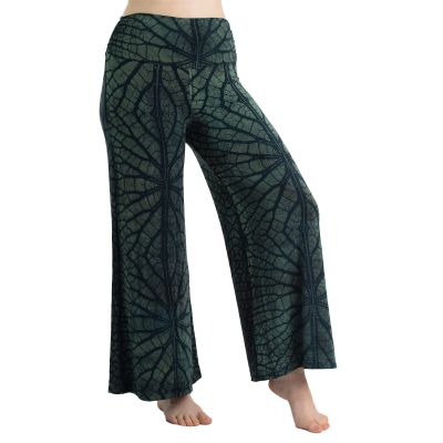 Szerokie spodnie / Kuloty Yvette Leaf Dark Green | UNI