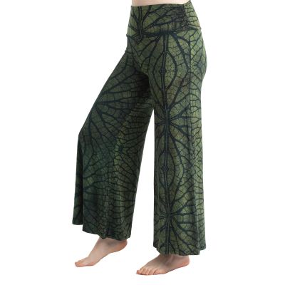 Szerokie spodnie / Kuloty Yvette Leaf Green Thailand