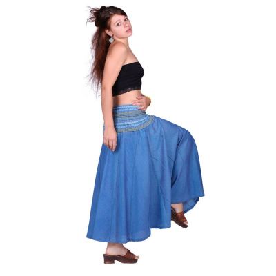 Długa spódnica etno Rea Pirus niebieska Nepal
