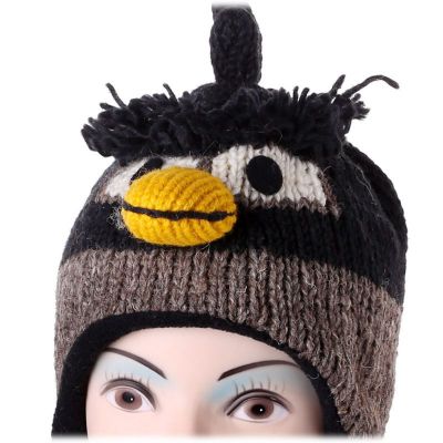 Wełniana czapka Angry Bird - czarna Nepal