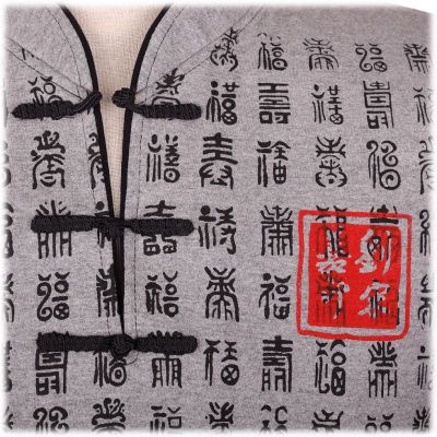 Orientalna koszula męska Emperor Pinyin Grey Thailand