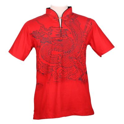 Orientalna koszula męska Emperor Dragon Red | L