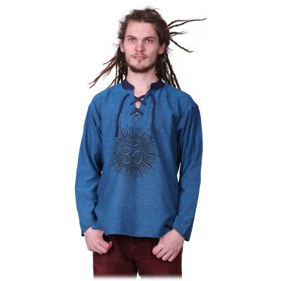 Kurta Matahari Pirus - męska koszula z długim rękawem | S, M, L, XL, XXL