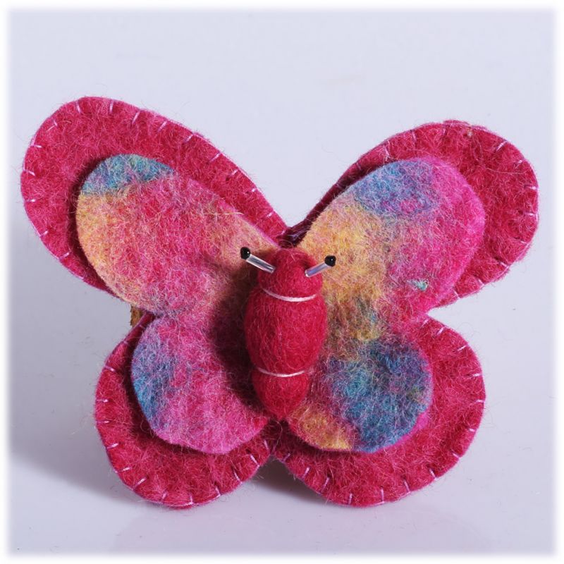 Filcowa broszka Butterfly Pink
