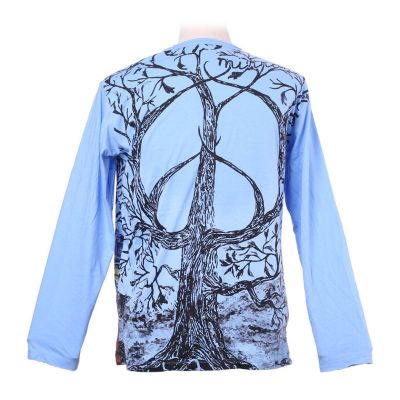 Lustrzana koszulka z długim rękawem - Tree of Peace Blue Thailand