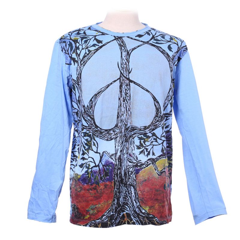 Koszulka Mirror z długim rękawem - Tree of Peace Blue Thailand