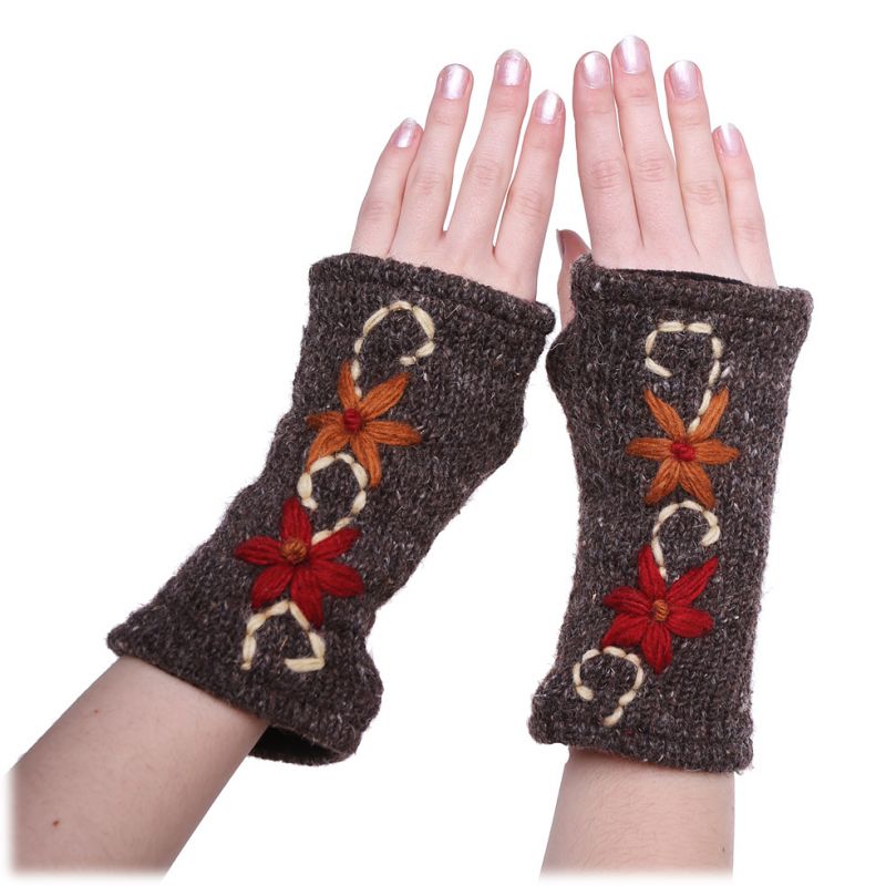 Wełniane rękawiczki bez palców Umanga Senin Nepal